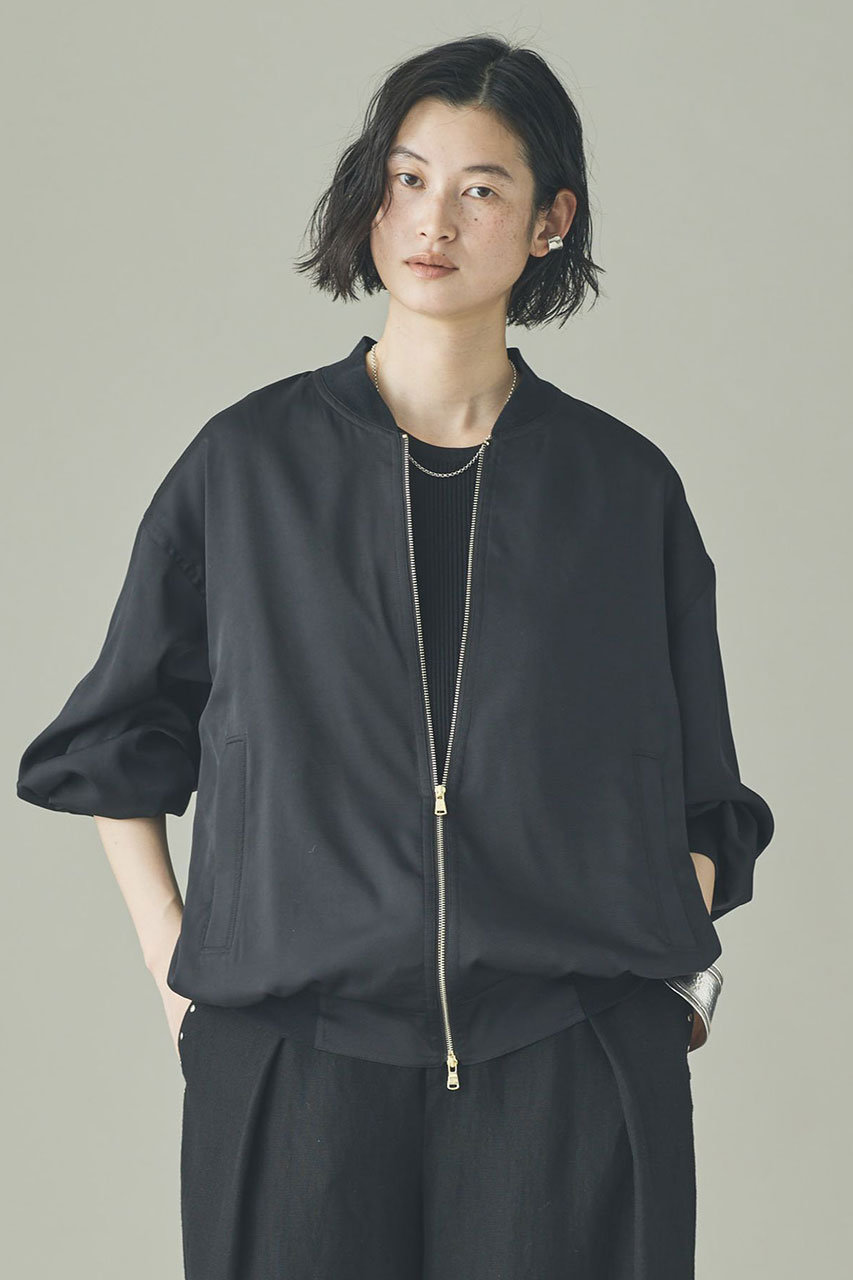 カレンソロジー　ツイルストレッチブルゾン　 ベージュ Curensology｜ツイルストレッチブルゾン | Rakuten Fashion(楽天