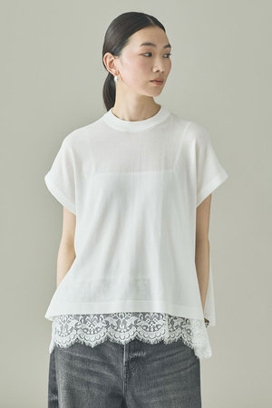 カレンソロジー/Curensologyの【予約販売】レイヤードレースニットプルオーバー(110300/110301)