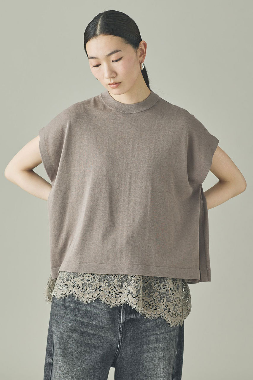 カレンソロジー/Curensologyの【予約販売】レイヤードレースニットプルオーバー(グレー/660074)