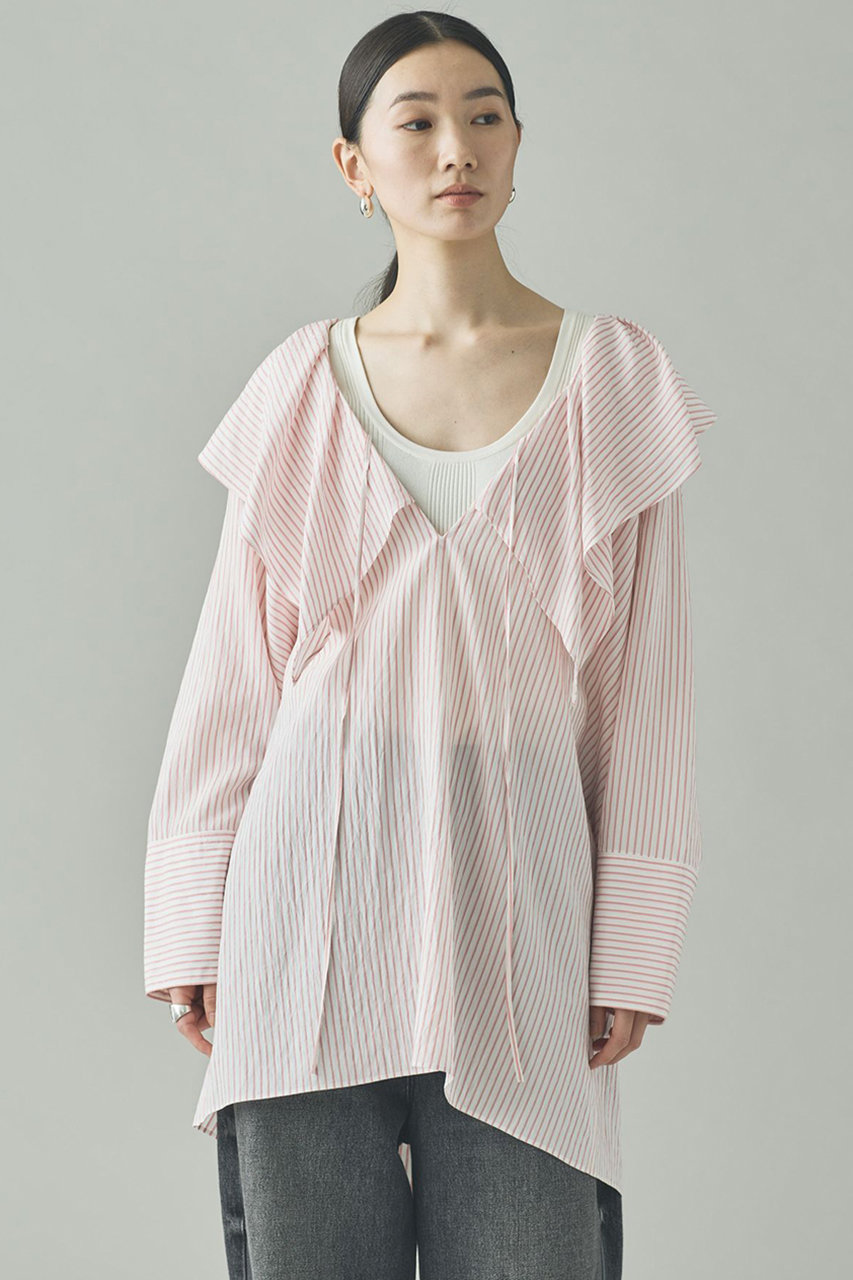 カレンソロジー/Curensologyの【予約販売】〈C.S.G〉ストライプラッフルブラウス(ライトピンク/635597)
