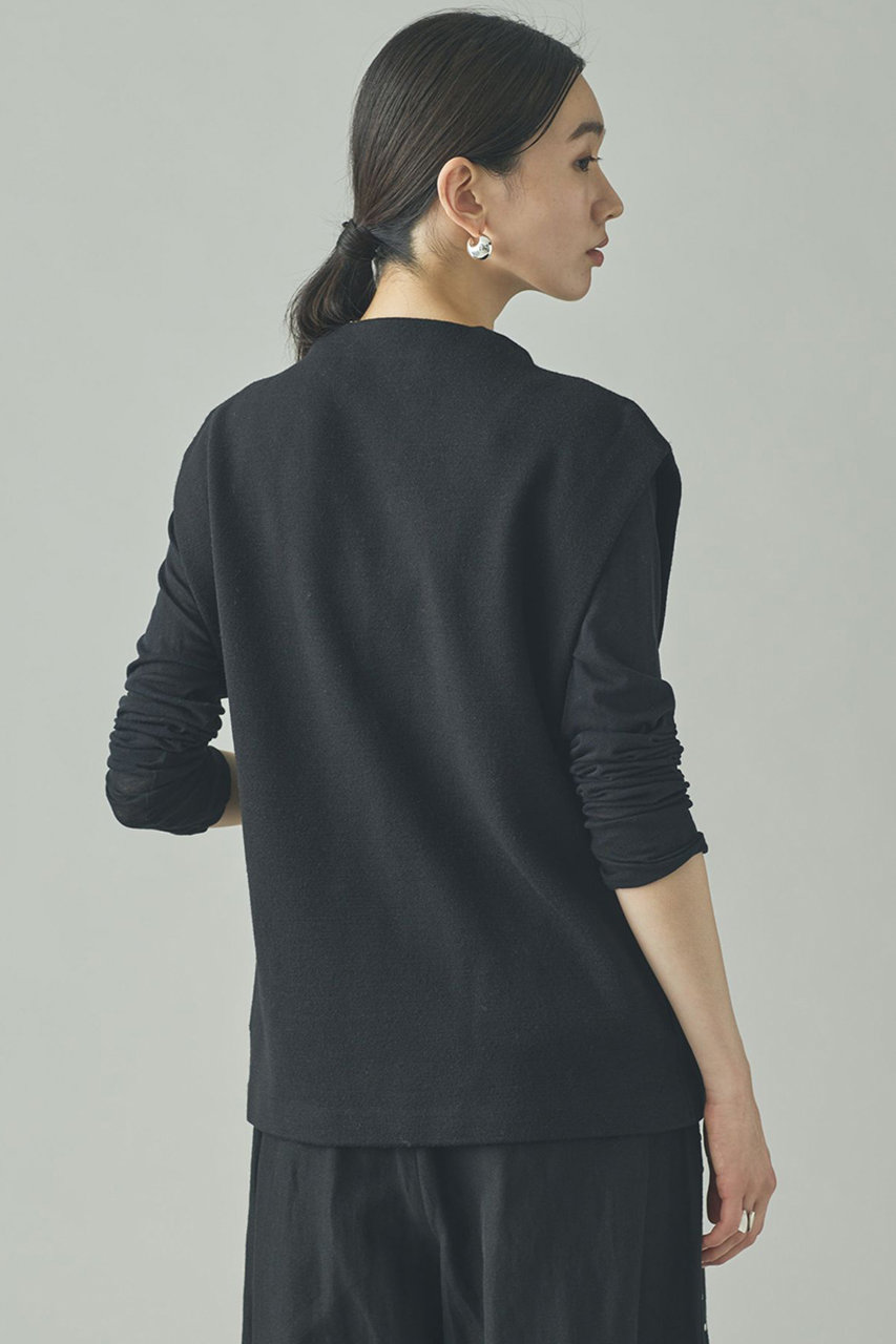 Curensology(カレンソロジー)｜マスキュリンニットベスト/ブラック の