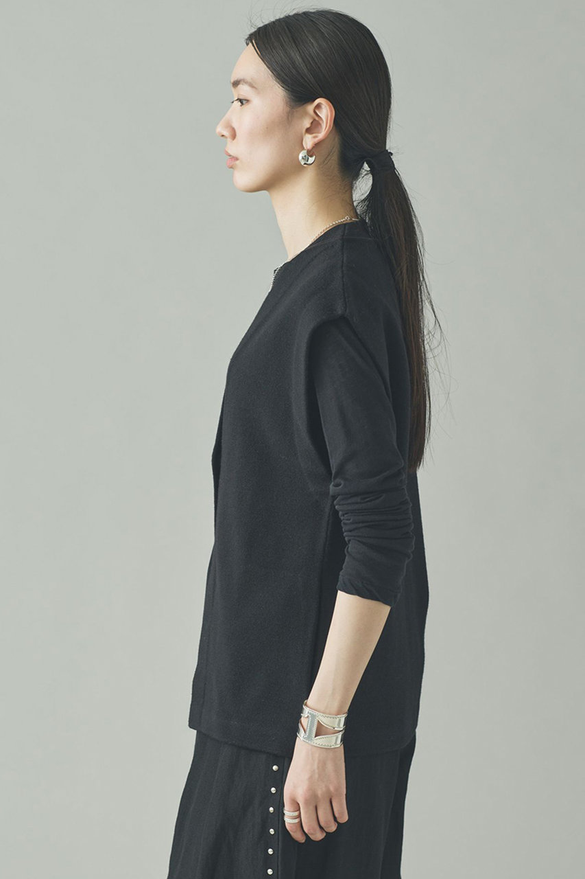 Curensology(カレンソロジー)｜マスキュリンニットベスト/ブラック の