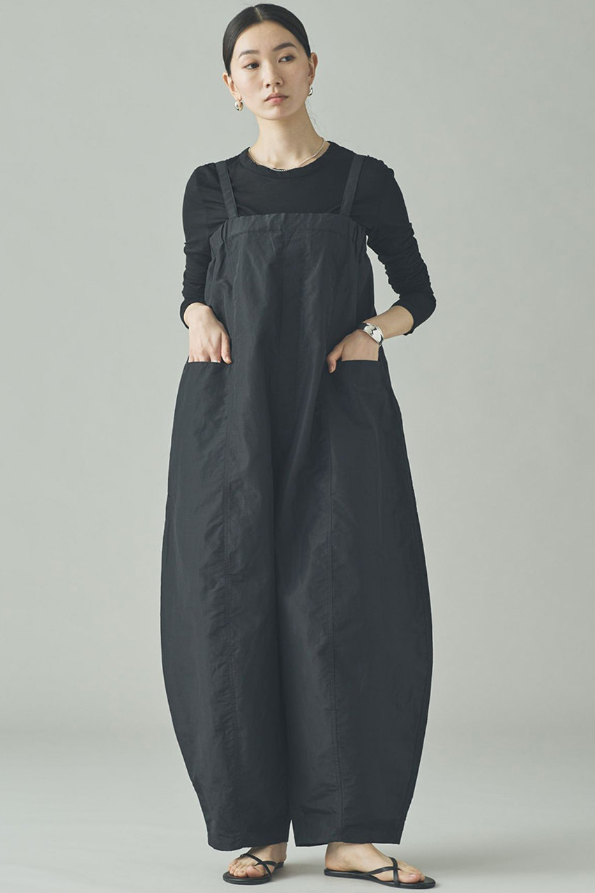 カレンソロジー/Curensologyのナイロンラミーサロペット(ブラック/641722)