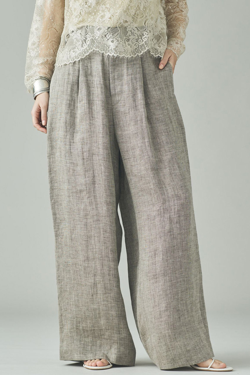 カレンソロジー/Curensologyの〈C.S.G〉ダブルリネンパンツ(ベージュ/641725)