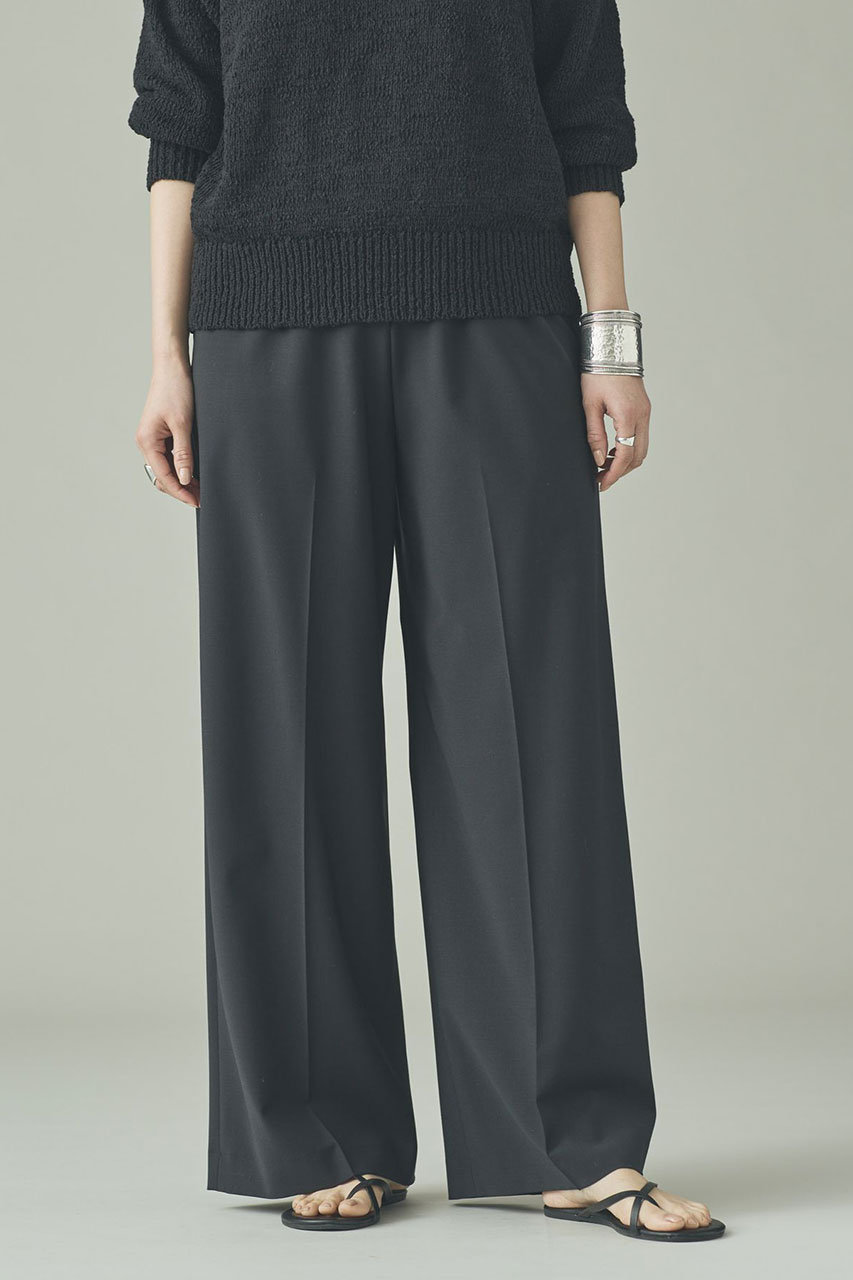 カレンソロジー/Curensologyのウールブレンドセンタープレスパンツ(ブラック/643233)