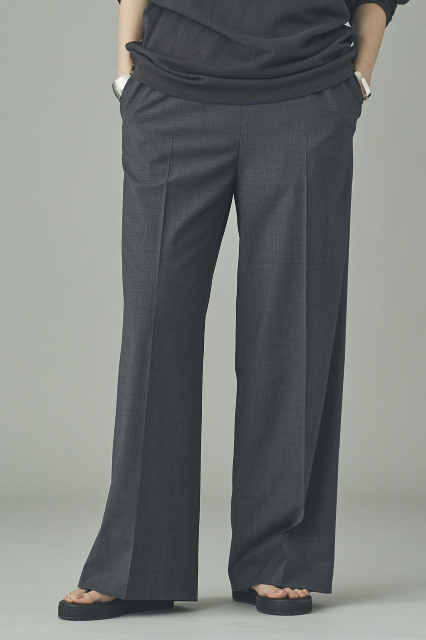 カレンソロジー/Curensologyのウールブレンドセンタープレスパンツ(チャコール/643233)