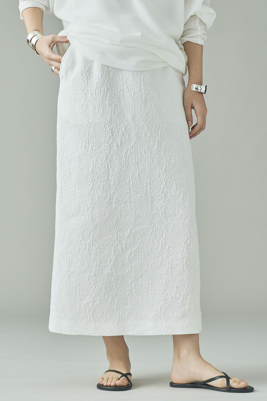 カレンソロジー/Curensologyの〈C.S.G〉ジャカードタイトスカート(ホワイト/641729)