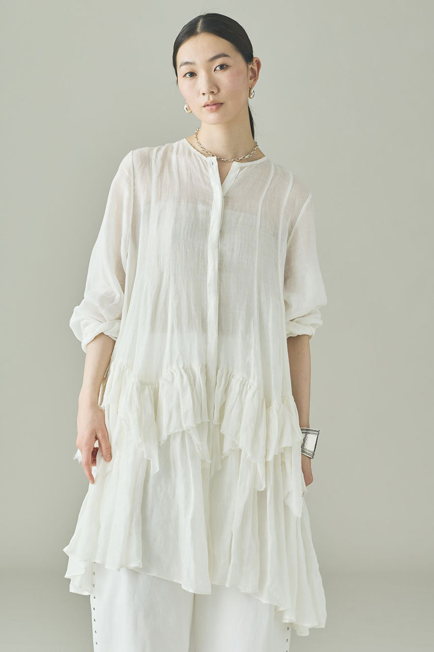 カレンソロジー/Curensologyのラミーランダムフリルブラウス(ホワイト/642816)