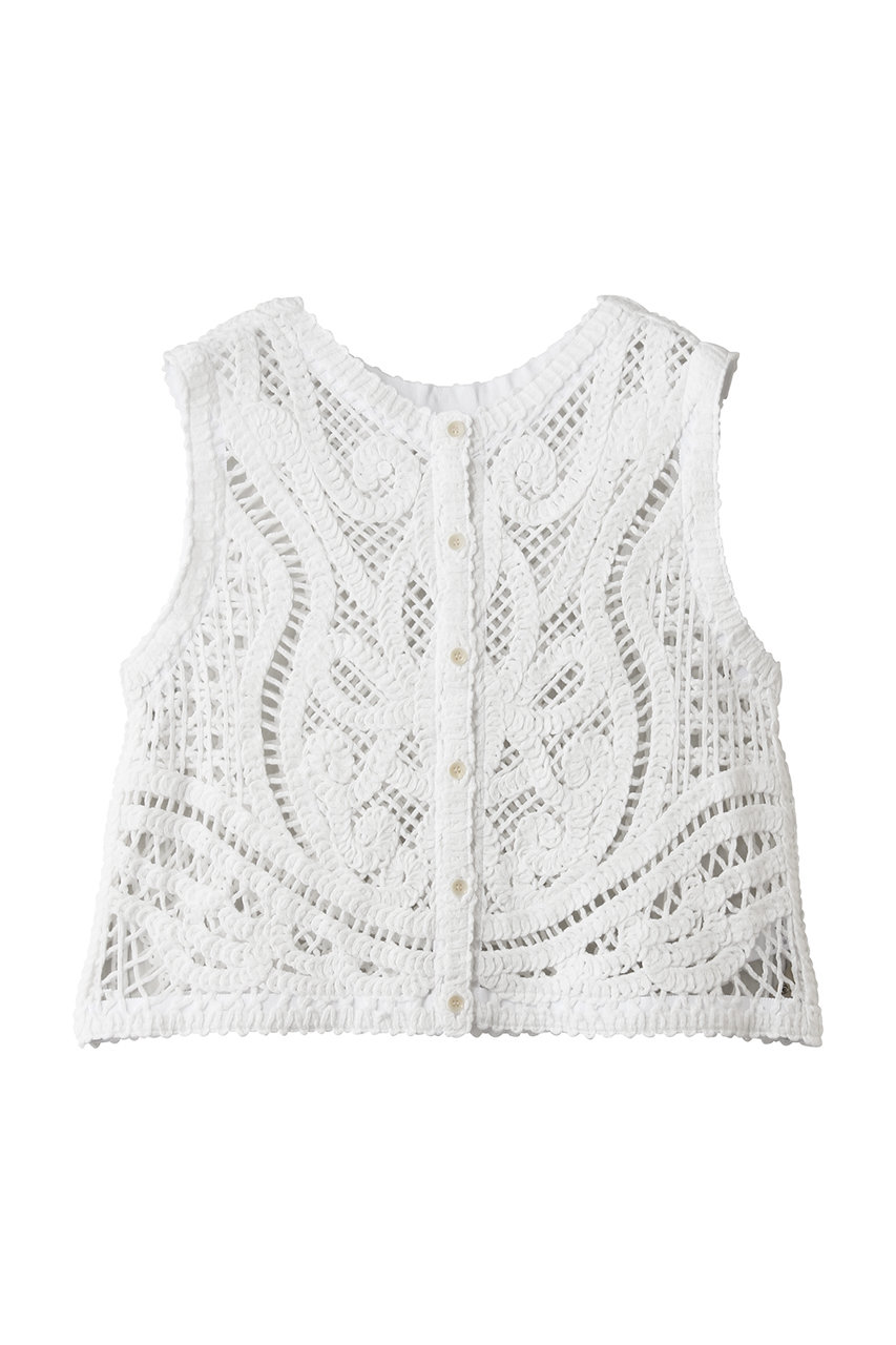 カレンソロジー/Curensologyの【予約販売】レース2WAYニットベスト(ホワイト/644123)
