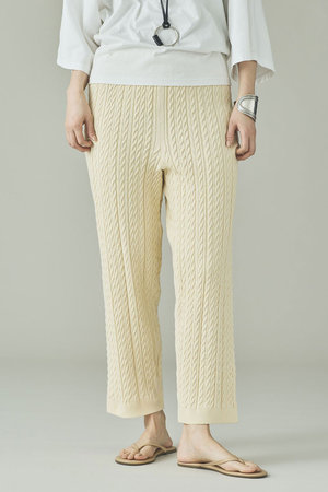 カレンソロジー/Curensologyの【予約販売】ローシルクケーブルニットパンツ(110600/110601)