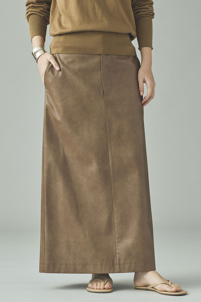 カレンソロジー/Curensologyの【予約販売】ヴィンテージフェイクレザースカート(キャメル/642814)