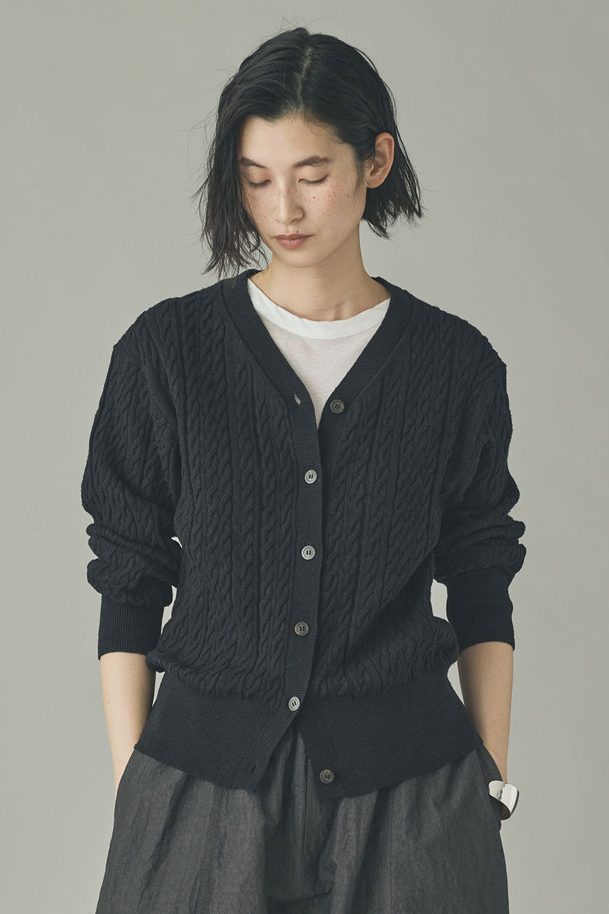 Curensology / カレンソロジー | ツイーディ ヤーン カーディガン | F | ブラック | レディース SALE／30%OFF】Curensology ツイーディヤーンニットカーディガン