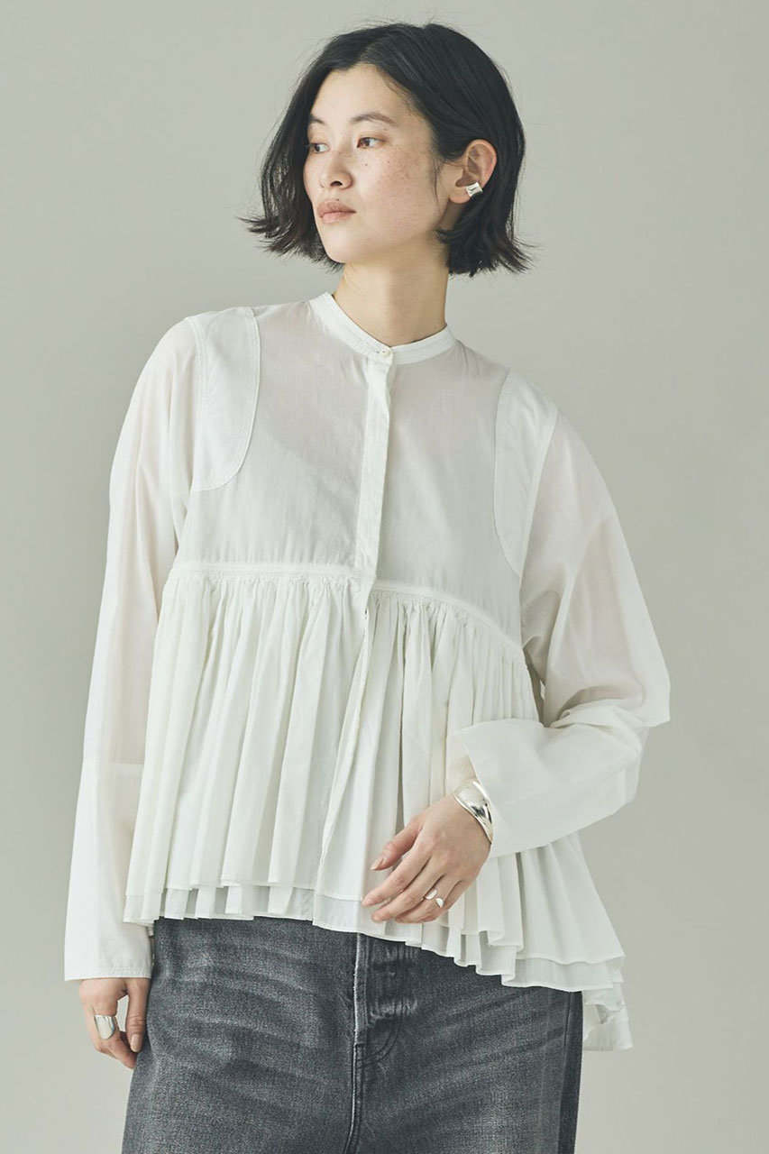 カレンソロジー/Curensologyの【予約販売】レイヤードギャザーブラウス(ホワイト/655708)