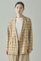〈C.S.G〉リネンチェックジャケット カレンソロジー/Curensology