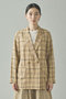 〈C.S.G〉リネンチェックジャケット カレンソロジー/Curensology
