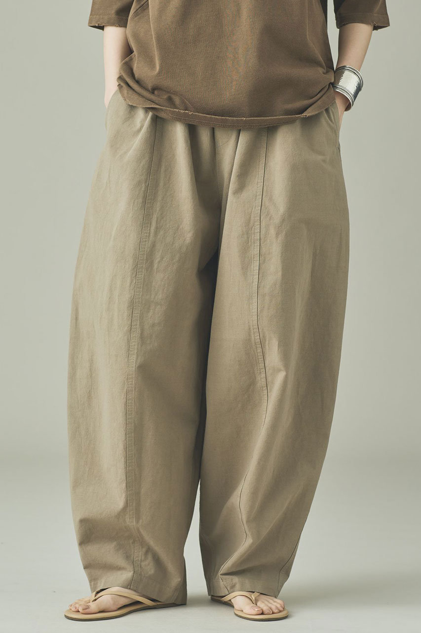 カレンソロジー/Curensologyのコットンリネンドロストパンツ(ライトブラウン/658158)
