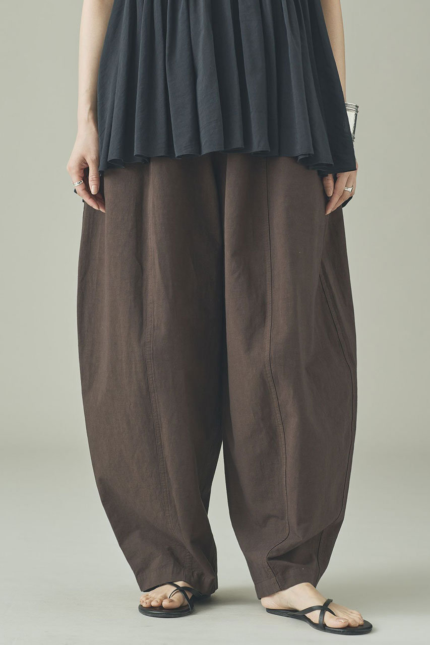 カレンソロジー/Curensologyのコットンリネンドロストパンツ(ダークブラウン/658158)