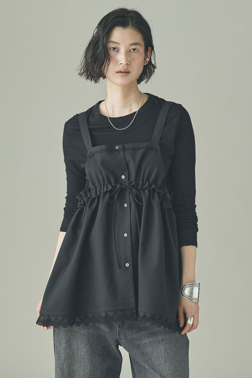 カレンソロジー/Curensologyの【予約販売】ワッフルキャミブラウス(ブラック/668642)