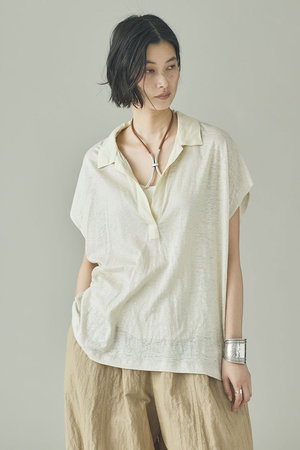 カレンソロジー/Curensologyの【予約販売】シアーリネンポロプルオーバー(110400/110404)