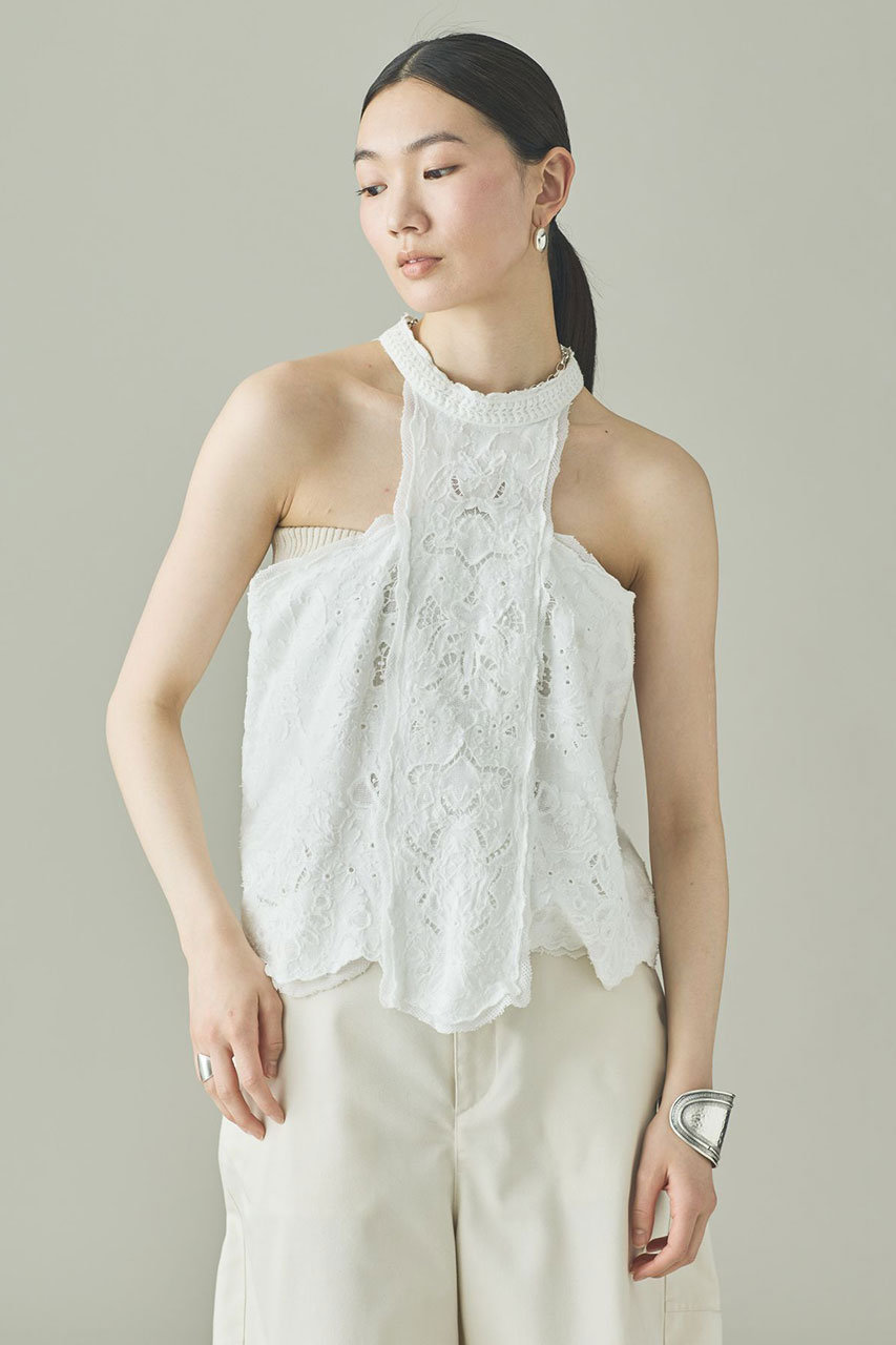 カレンソロジー/Curensologyの【予約販売】ジャカードエンブロイダリーブラウス(ホワイト/642313)