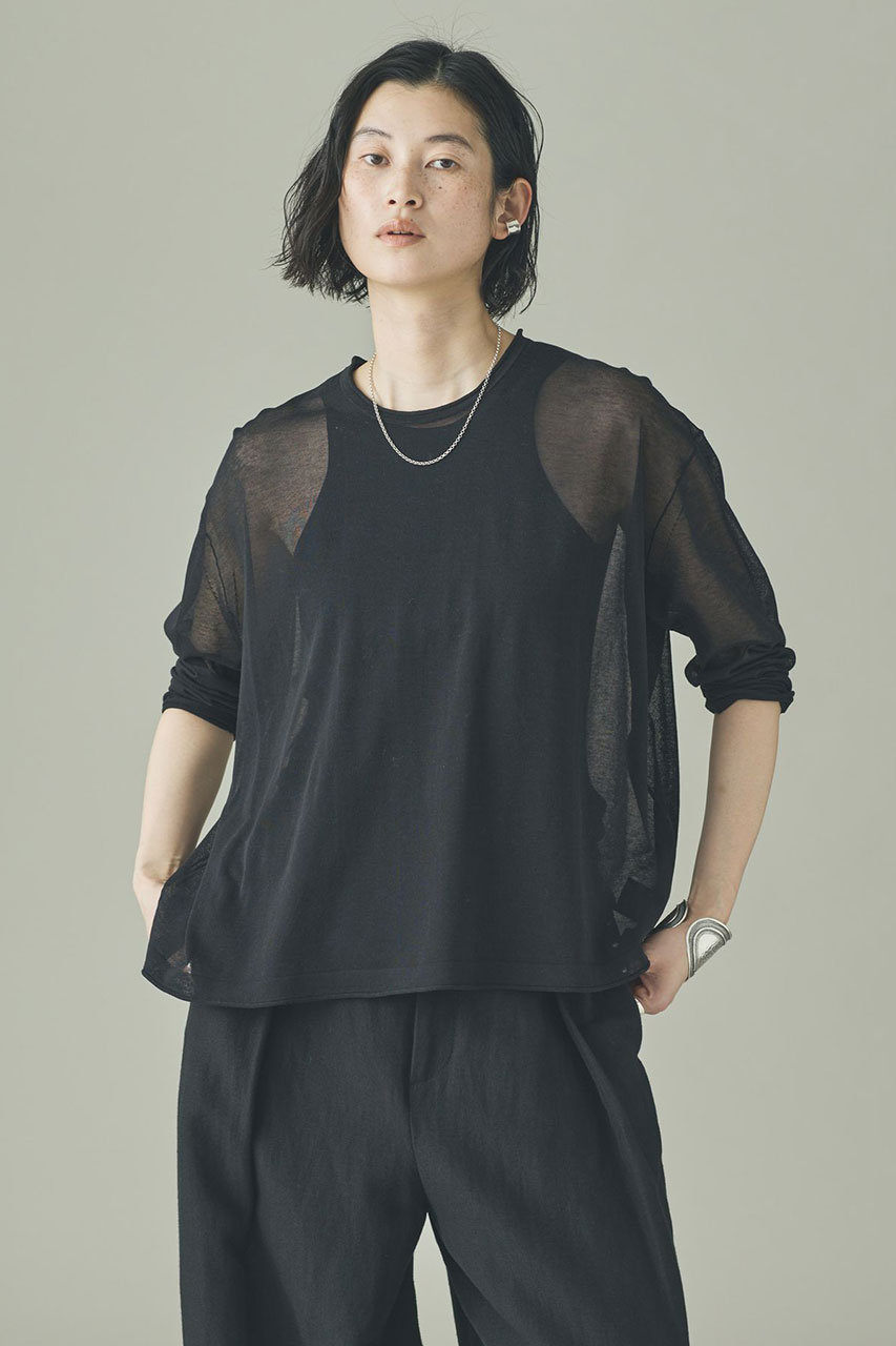 カレンソロジー/Curensologyの【予約販売】シアーリラックスニットプルオーバー(ブラック/642592)