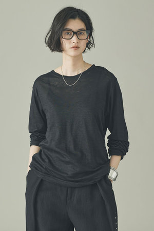 カレンソロジー/Curensologyの【予約販売】シアーリネンロングスリーブTシャツ(110100/110103)