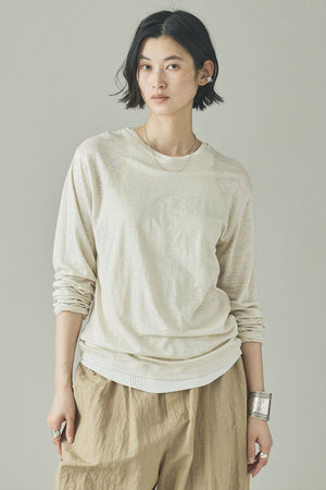 カレンソロジー/Curensologyの【予約販売】シアーリネンロングスリーブTシャツ(110100/110103)