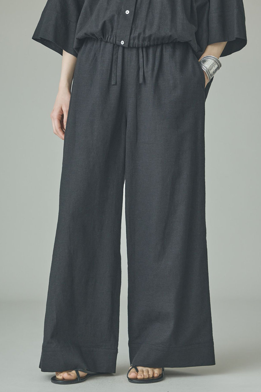 カレンソロジー/Curensologyの【予約販売】リネンミックスドロストパンツ(ブラック/642826)