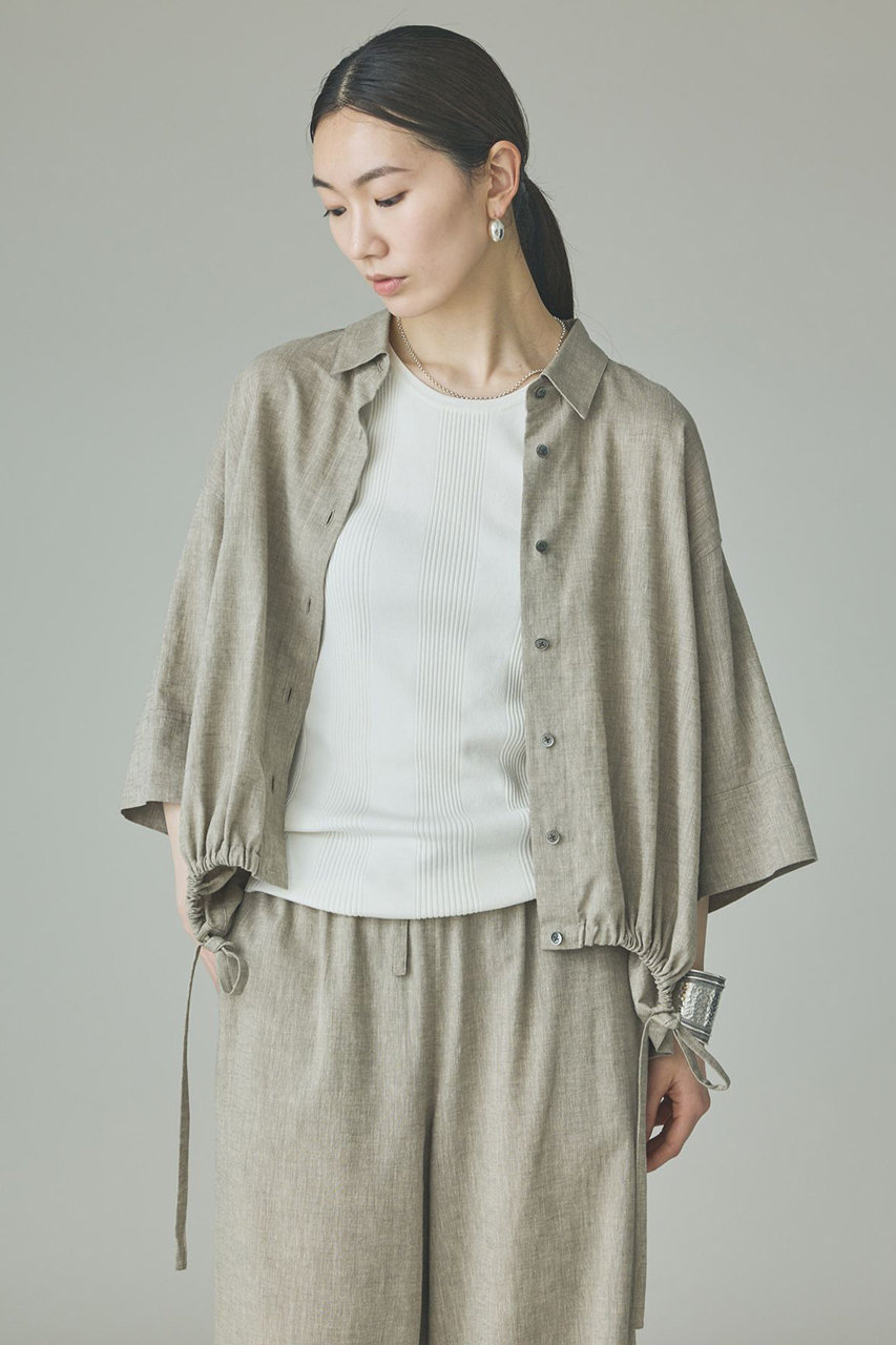 カレンソロジー/Curensologyの【予約販売】リネンミックスドロストシャツ(ベージュ/642876)