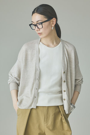 カレンソロジー/Curensologyの【予約販売】リネンVネックカーディガン(110300/110303)