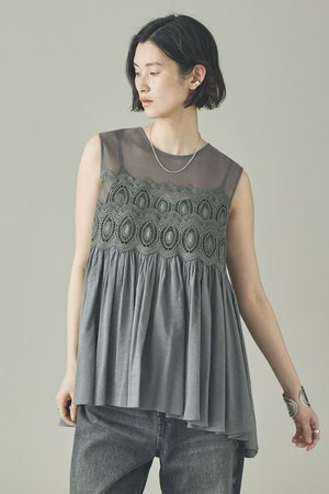 カレンソロジー/Curensologyの【予約販売】ケミカルレースブラウス(110400/110401)