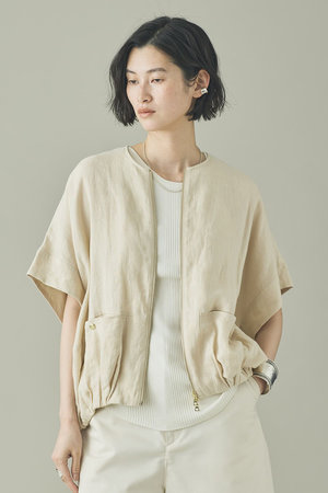 カレンソロジー/Curensologyの【予約販売】フレンチリネンジップブラウス(110400/110402)