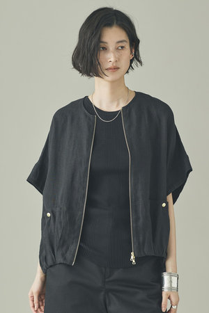 カレンソロジー/Curensologyの【予約販売】フレンチリネンジップブラウス(110400/110402)