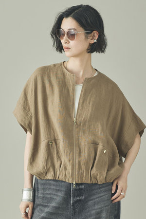 カレンソロジー/Curensologyの【予約販売】フレンチリネンジップブラウス(110400/110402)