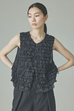 カレンソロジー/Curensologyの【予約販売】ミルフィーユノースリーブブラウス(110400/110401)