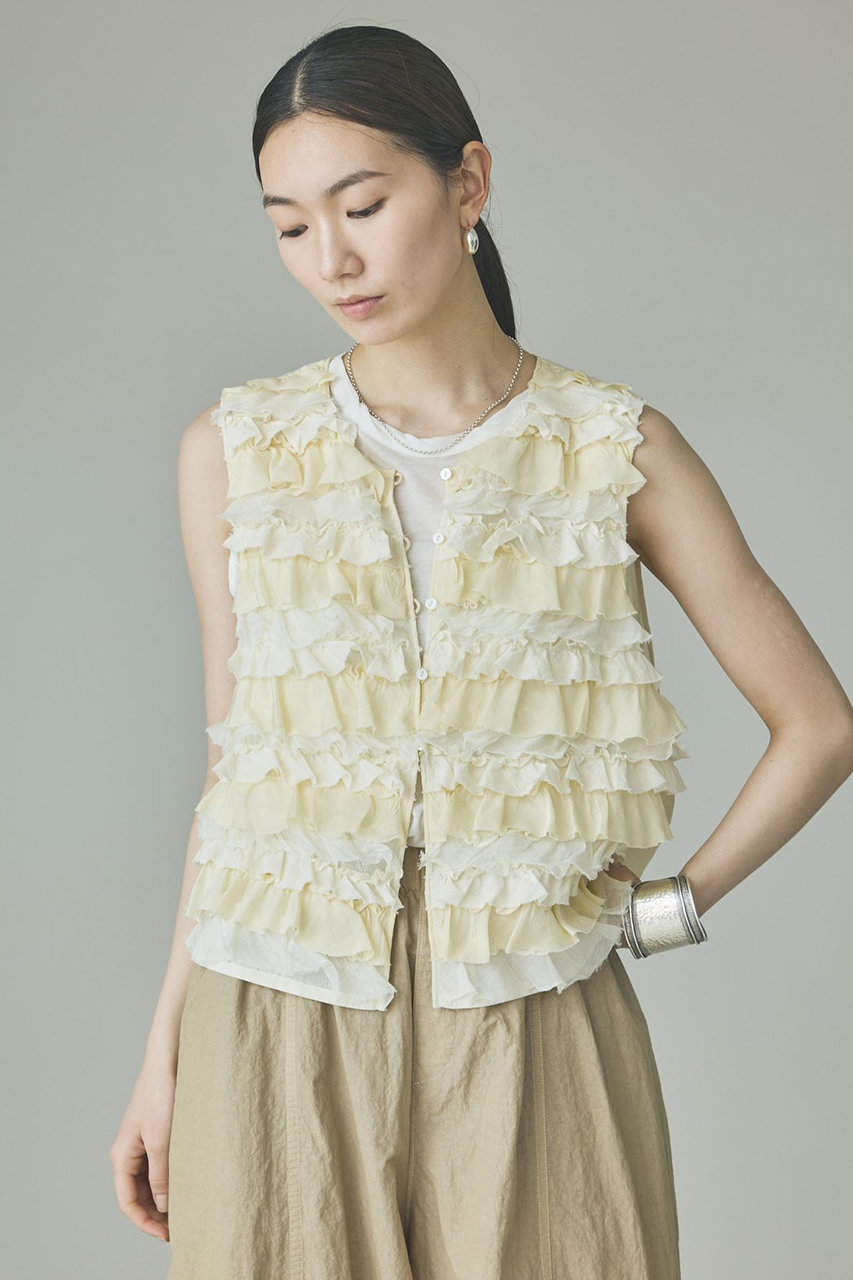 カレンソロジー/Curensologyの【予約販売】ミルフィーユノースリーブブラウス(クリーム/656395)