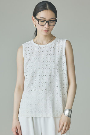 カレンソロジー/Curensologyの【予約販売】カットエンブロイダリーノースリーブプルオーバー(110400/110401)