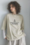 【予約販売】【UNIVERSAL OVERALL】別注ニットプリントTシャツ カレンソロジー/Curensology オフホワイト