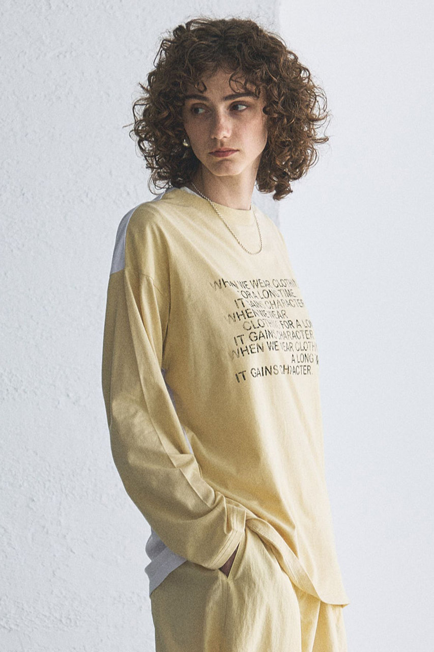 カレンソロジー/Curensologyの【予約販売】【UNIVERSAL OVERALL】別注シアーロングスリーブTシャツ(ライトベージュ/999598)