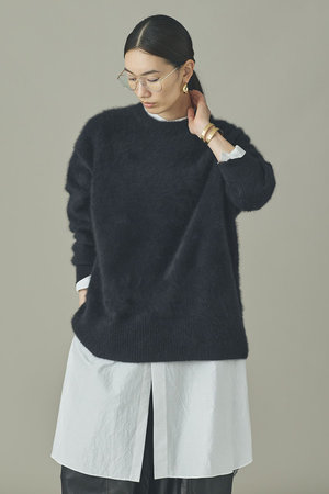 カレンソロジー/Curensologyの【予約販売】FOXカシミヤクルーネックロングプルオーバー(110300/110301)