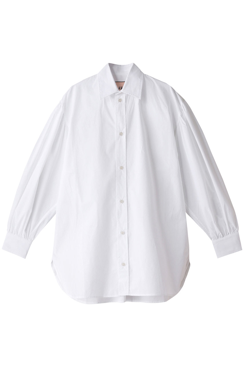 5％OFF PLAN C シャツ ストライプ 五分袖 変形 ロングシャツ 