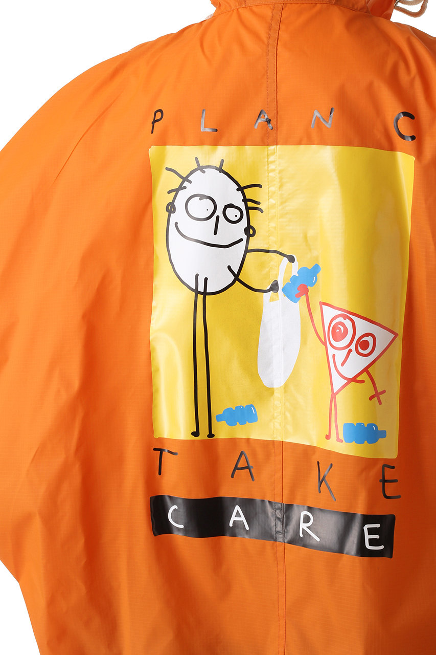 Plan C【TAKE CARE】DO NOT WASTE ショートポンチョ | skisharp.com