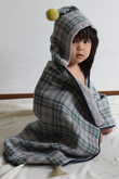 【KIDS】タータンチェックフードバスタオル