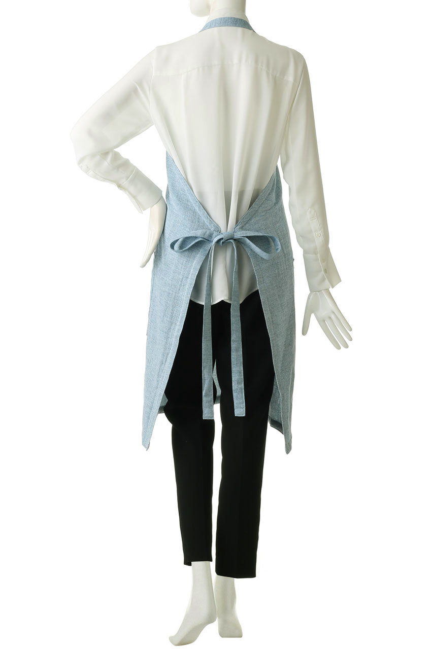kontex(コンテックス)｜MOKU LINEN エプロン/ブルー の通販