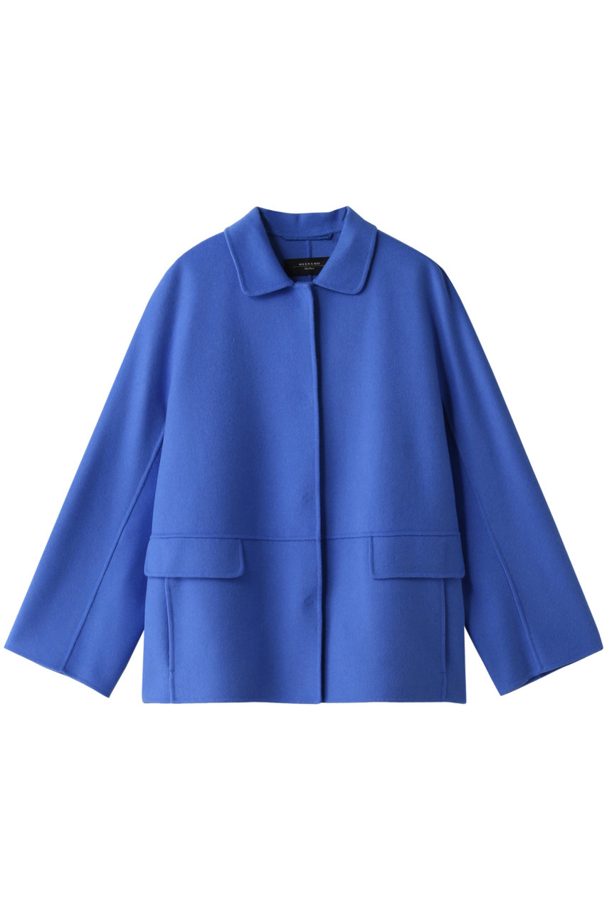 Weekend Max Mara ウィークエンド マックスマーラ ウールメランジジャケット ヤグルマギクブルー