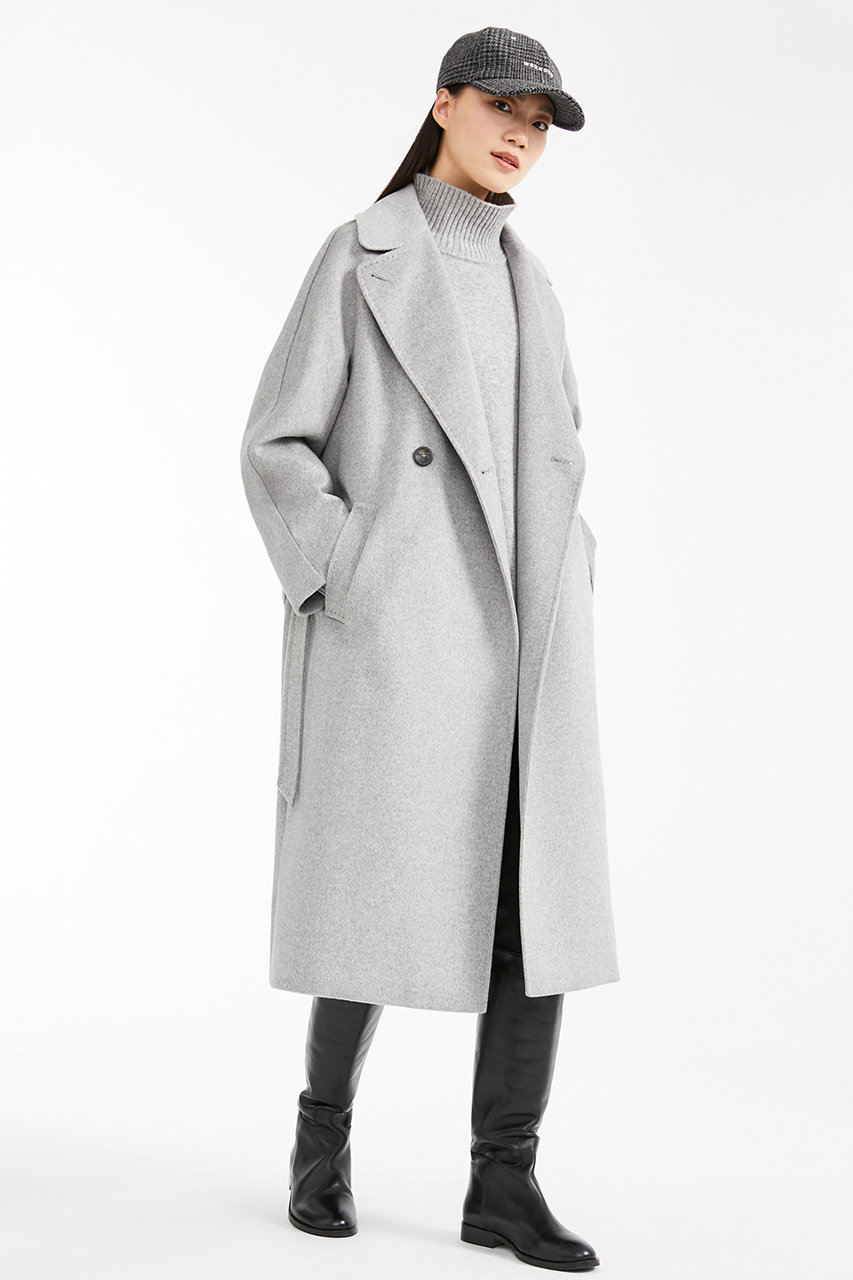 Weekend Max Mara ウィークエンド マックスマーラ ウールメランジロングコート ライトグレー の通販 Elleshop エル ショップ Weekend Max Mara ウィークエンド マックスマーラ ウールメランジロングコート ライトグレー の通販 Elleshop エル ショップ