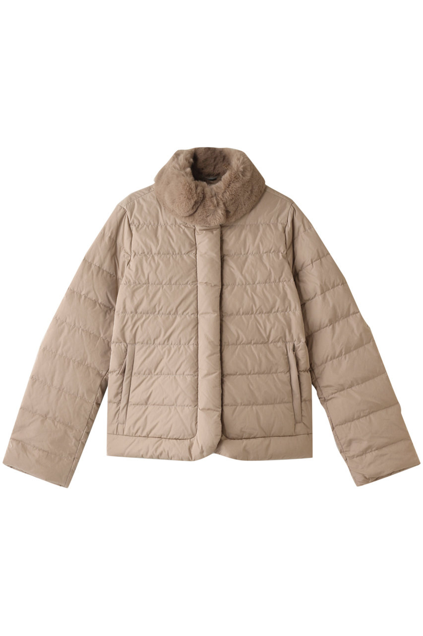 SALE 【30%OFF】 Weekend Max Mara ウィークエンド マックスマーラ ファーカラー中綿キルトジャケット ベージュ