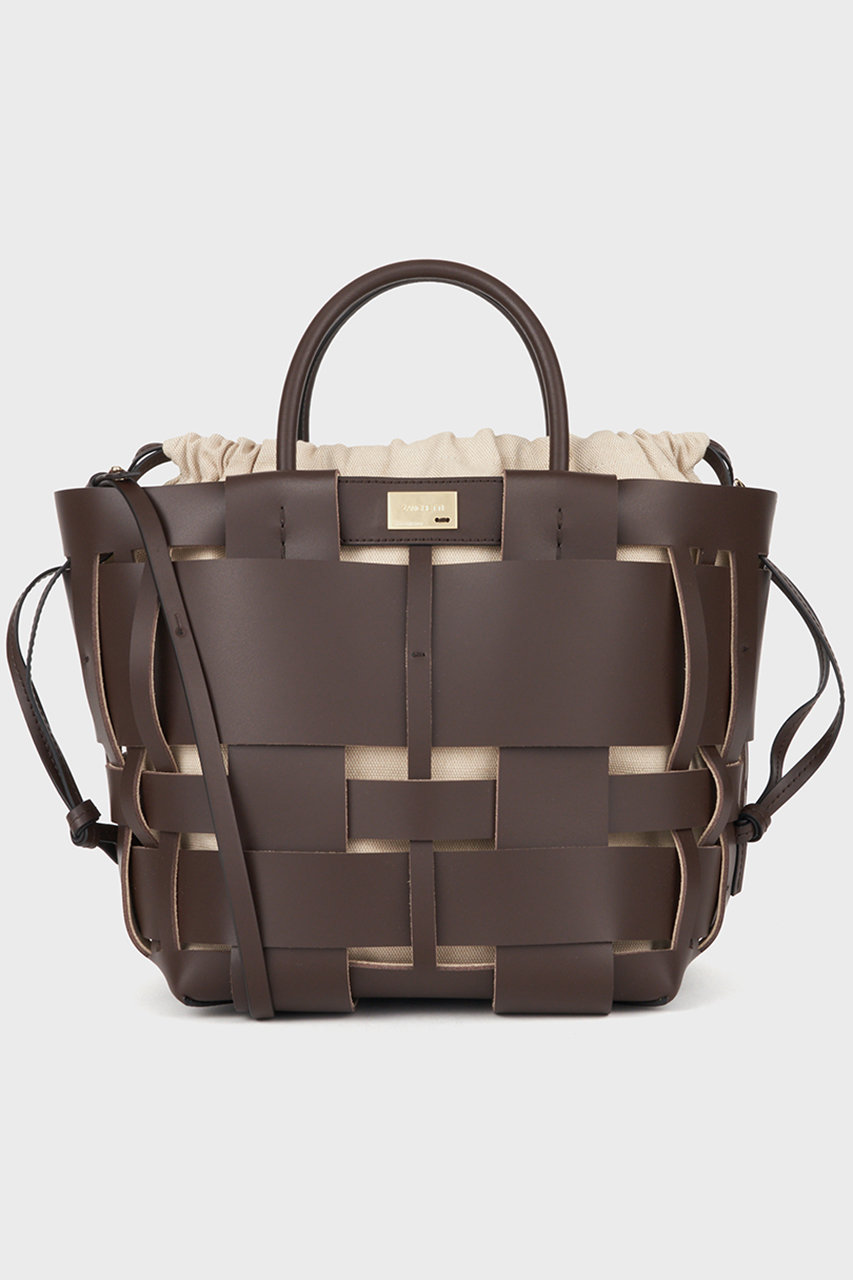 ZANCHETTI WOVEN MIDI SHOPPER (ディープブラウン, F) ザンケッティ ELLE SHOP ZANCHETTI WOVEN MIDI SHOPPER (ディープブラウン, F) ザンケッティ ELLE SHOP