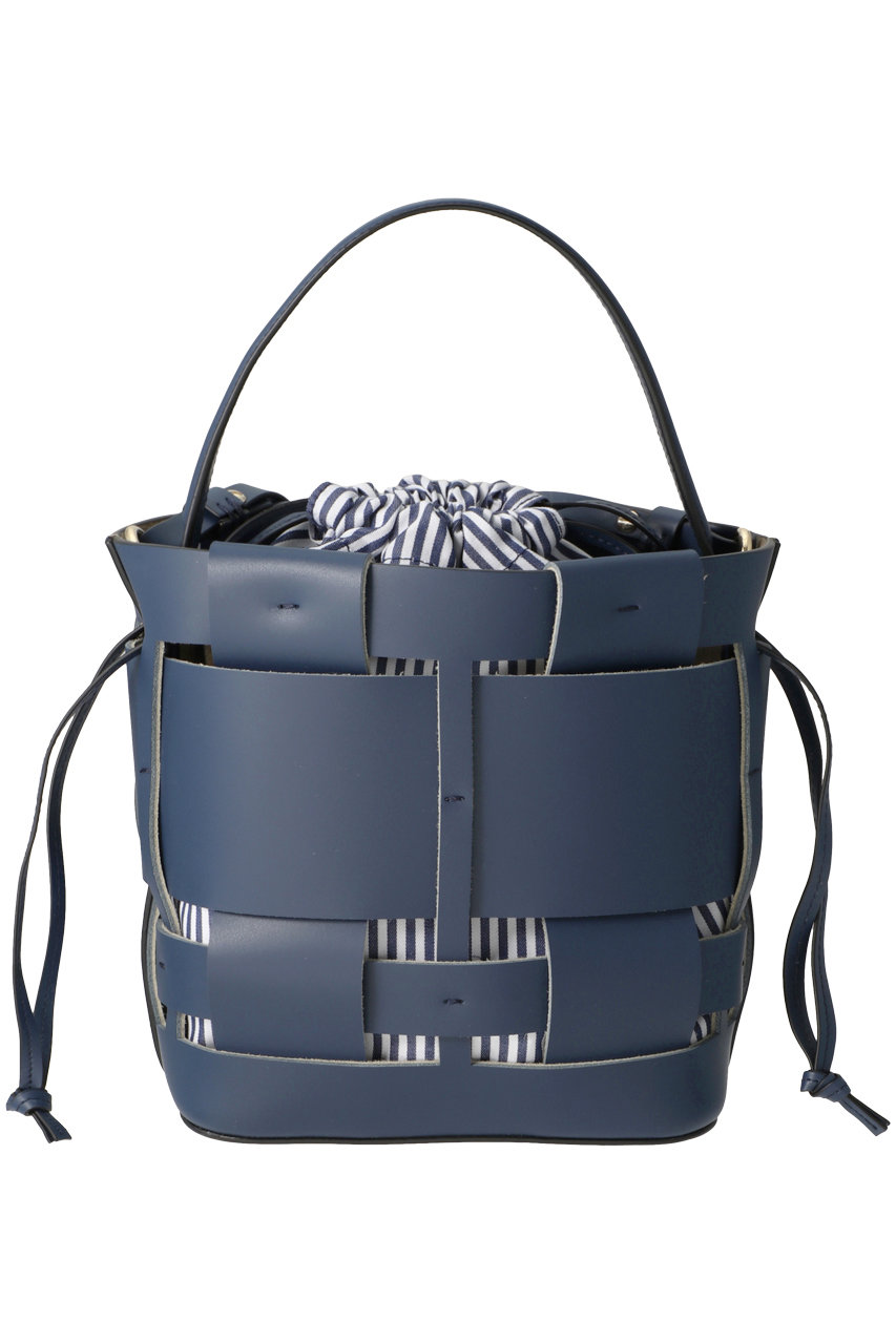 ZANCHETTI(ザンケッティ)｜WOVEN BUCKET SMALL(STRIPE)/マリン