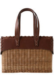 RATTAN M カバー付きカゴバッグ